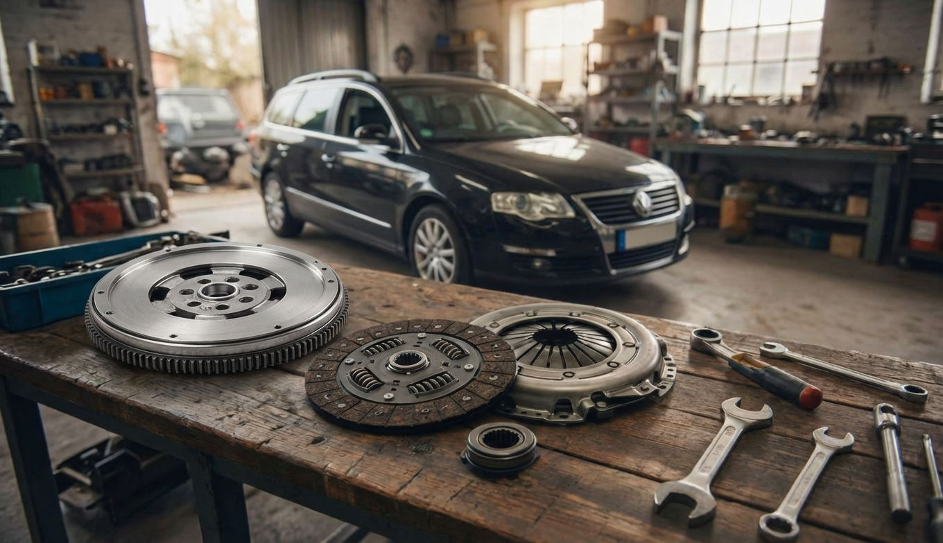 Wymiana sprzęgła z kołem zamachowym vw passat b6