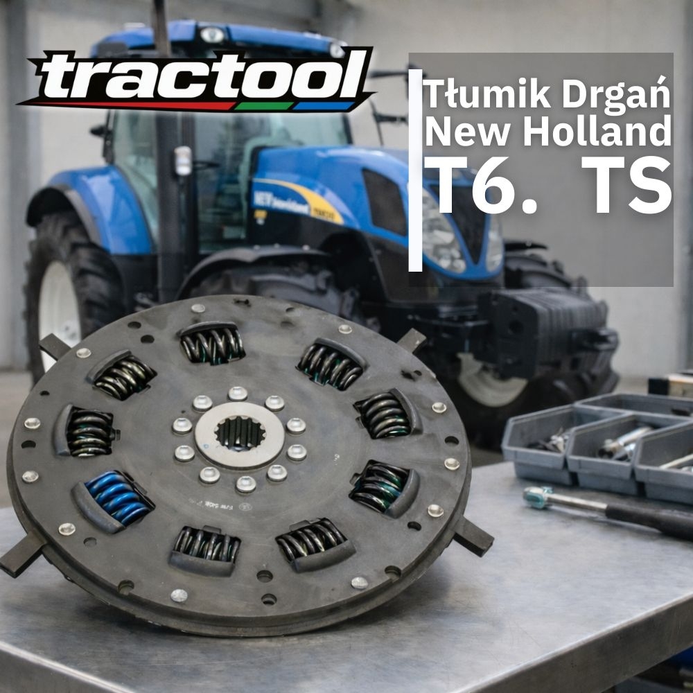 wymiana tłumika drgań sprzęgła w ciągniku new holland t6030